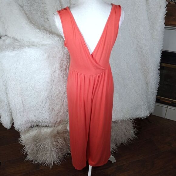 MOTHERHOOD MATERNITY CORAL JUMPSUIT SZ.L EUC - Picture 6 of 9